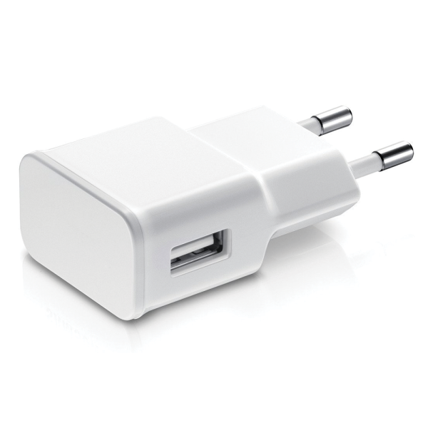 Мрежово зарядно устройство, No brand, 5V/2A, 220V,1 x USB, С Micro USB кабел, Бял - 14859
