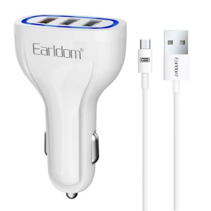 Зарядно устройство за кола Earldom ES-CC13, 3xUSB, QC3.0, С ..