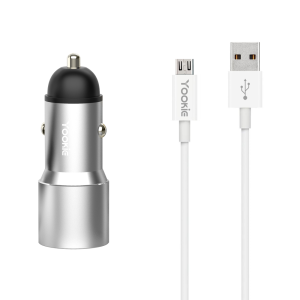 Зарядно устройство за кола Yookie PC4, Quick Charge 3.0, 2xU..