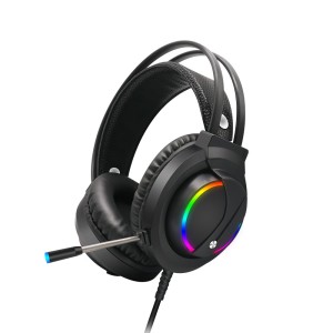 Слушалки Moveteck CT019, За компютър, Подсветка, Микрофон, U..