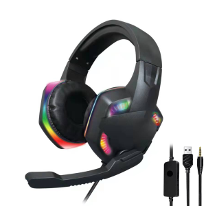 Слушалки Oakorn G5 LED, За компютър, Микрофон, Подсветка, 3...