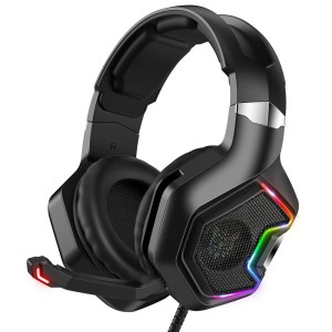 Слушалки Onikuma K10, За компютър, Микрофон, Подсветка, 3.5m..