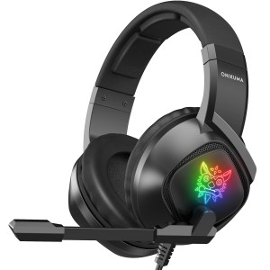 Слушалки Onikuma K19, За компютър, Микрофон, Подсветка, 3.5m..