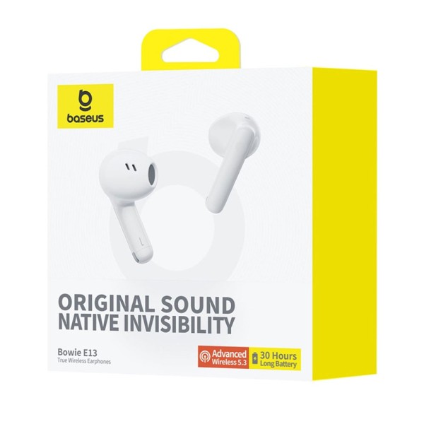 Bluetooth слушалки Baseus Bowie E13, TWS, Бял – 20754