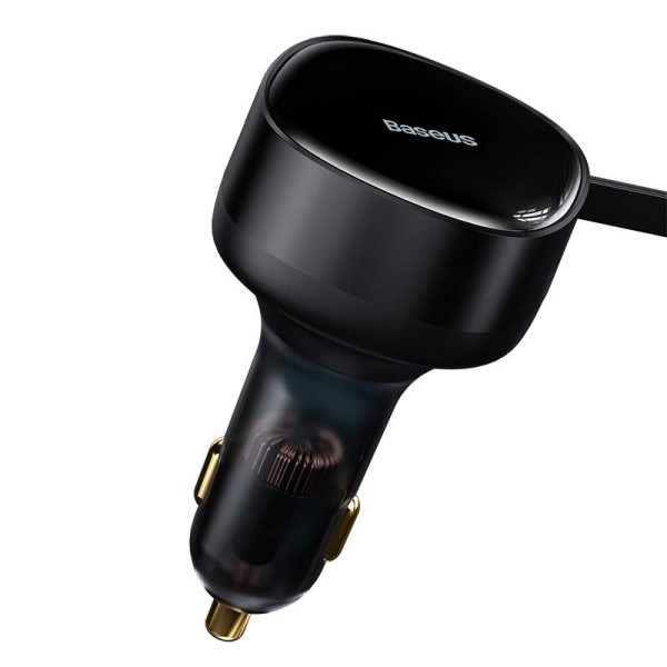 Зарядно устройство за кола Baseus Enjoyment Pro, 33W, 2xType-C Кабел, Черен - 40500