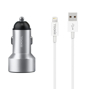Зарядно устройство за кола Yookie PC3, 5V/2.4A, 12/24V, С Li..