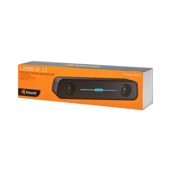 Тонколона Kisonli i-520, 2x3W, USB, Черен - 22154