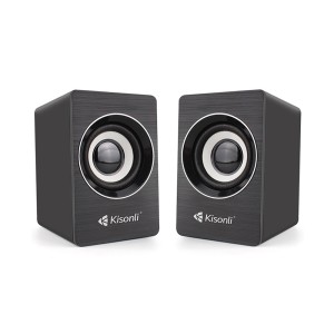 Тонколони Kisonli A-707, 2x3W, USB, Черен - 22162