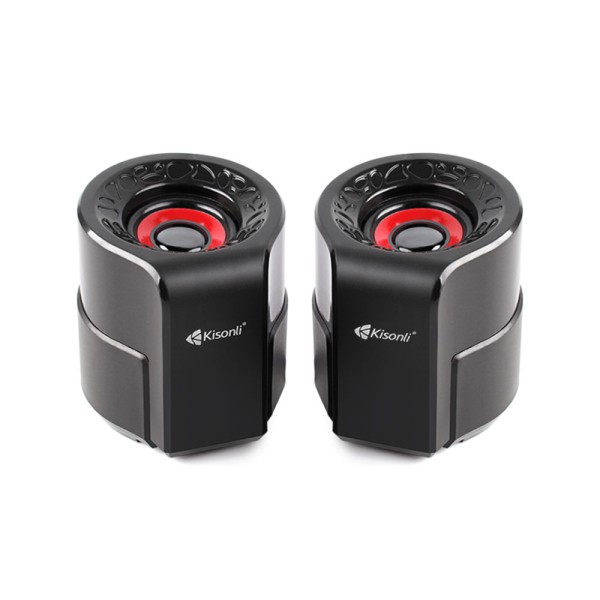 Тонколони Kisonli A-909, 2x3W, USB, Черен - 22160