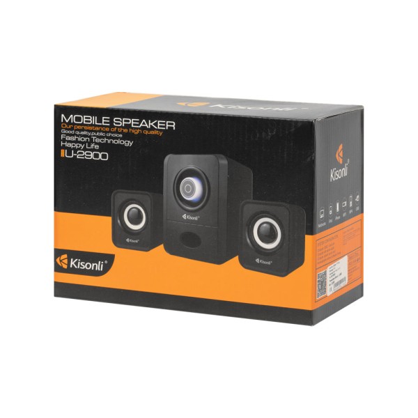 Тонколони Kisonli U-2900, 5W+2x3W, USB, Различни цветове - 22153