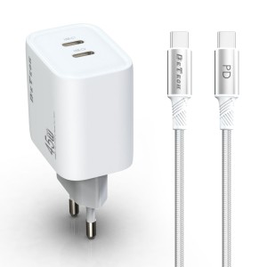 Мрежово зарядно устройство DeTech DE-PD, 45W, GaN, С Type-C ..