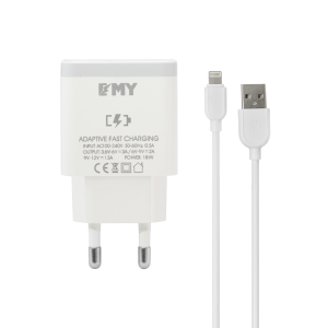 Мрежово зарядно устройство EMY MY-A301Q, Quick Charge 3.0, L..