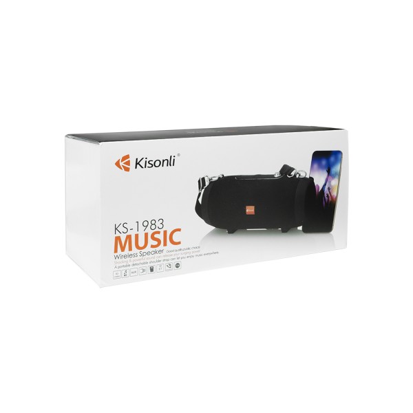 Тонколона Kisonli KS-1983, Bluetooth, USB, SD, FM, Различни цветове - 22121