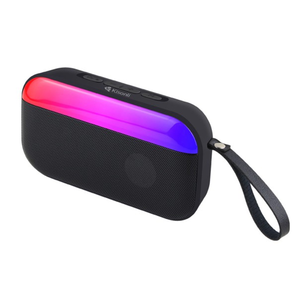 Тонколона Kisonli S19, Bluetooth, FM, AUX, Черен - 22258