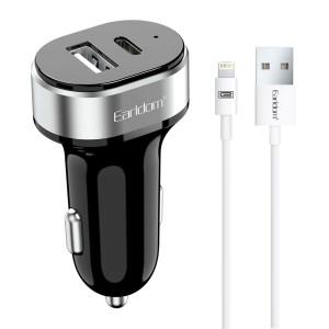 Зарядно устройство за кола Earldom ES-CC14, 1xUSB, 1xType-C,..