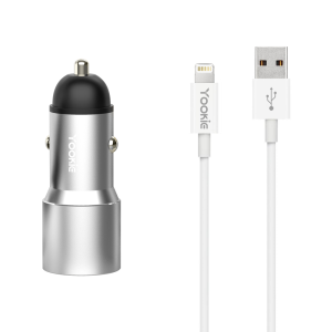 Зарядно устройство за кола Yookie PC4, Quick Charge 3.0, 2xU..