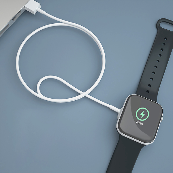 Кабел за безжично зареждане Earldom ET-WC21, За Apple Watch, 5V/0.35A, 1.0m, Бял - 40236