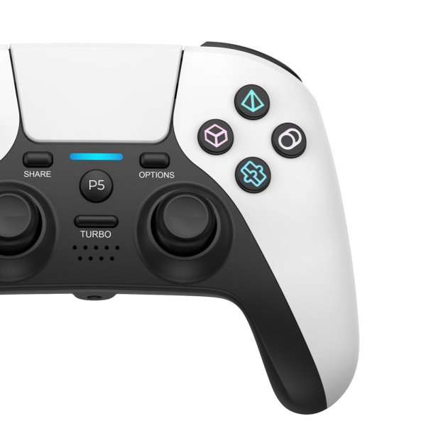 Безжичен джойстик No brand 5011B, За Play Station 5, Бял - 13080