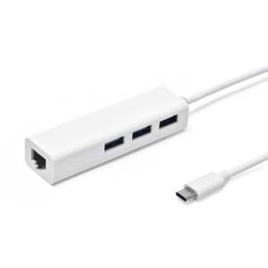 USB Hub, No Brand, USB 3.1 Type-C + Мрежов адаптер, 3 Порта,..