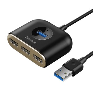 USB хъб Baseus Square round, 4 Порта, USB към 3xUSB 2.0, 1xU..