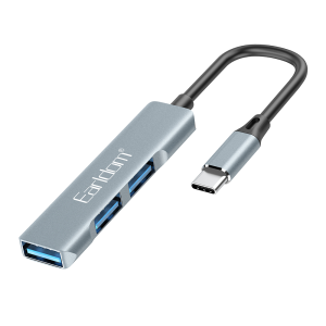USB хъб Earldom ET-HUB10, Type-C, 3 Порта, USB 3.0, Сив - 40..