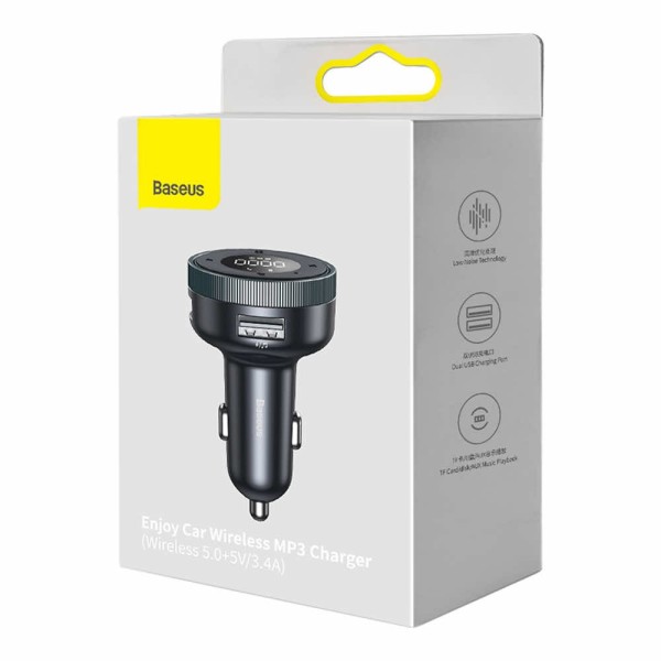 FM Трансмитер Baseus Enjoy Car Wireless, Черен – 40512