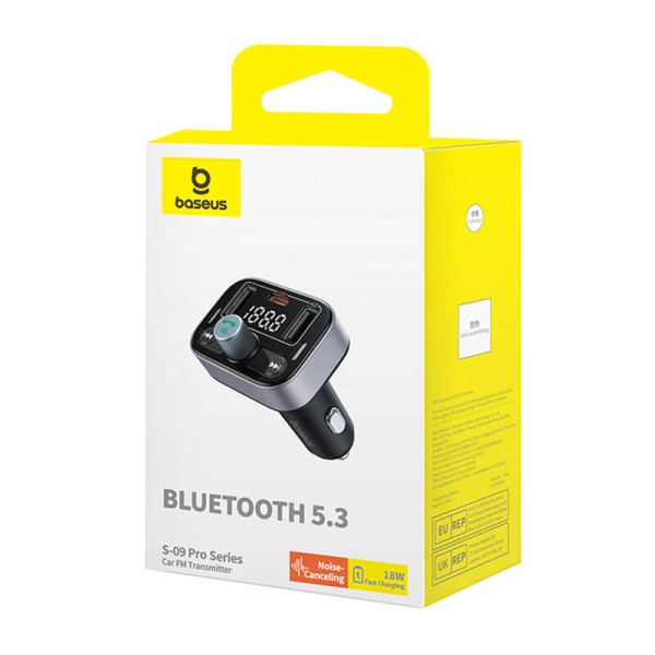 FM Трансмитер Baseus Pro S-09, Черен – 40499