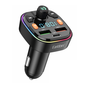 FM Трансмитер Earldom ET-M70, Bluetooth, USB, 3.1A, Черен – ..