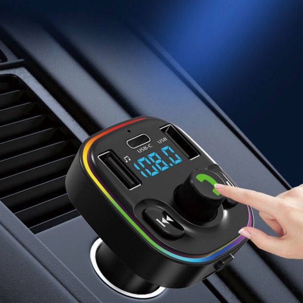 FM Трансмитер Earldom ET-M79, Bluetooth, Micro SD, USB, Type-C, QC, Черен - 17775