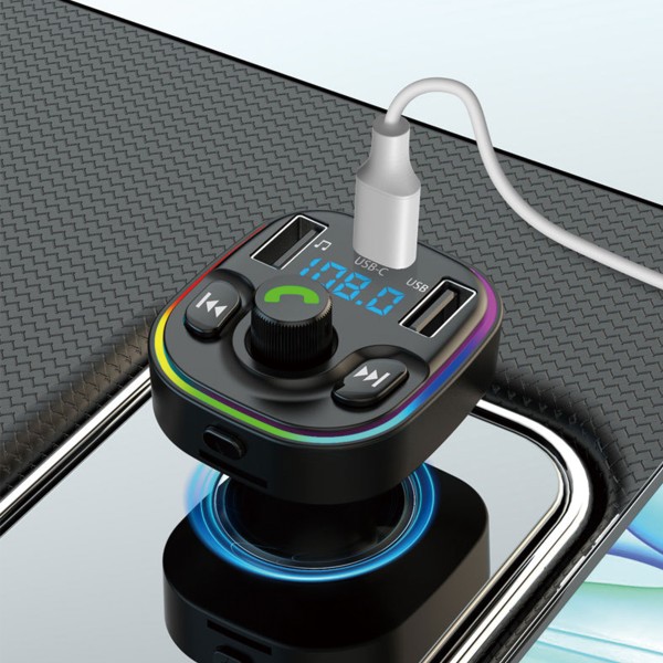 FM Трансмитер Earldom ET-M79, Bluetooth, Micro SD, USB, Type-C, QC, Черен - 17775