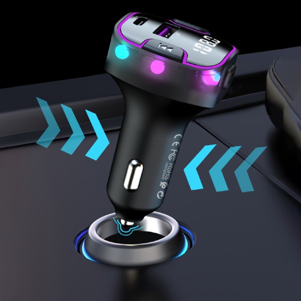 FM Трансмитер Earldom ET-M99, Bluetooth, USB, Type-C, QC, 3.1A, Черен - 17767