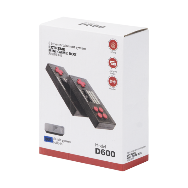 Игрова конзола No brand D600, 800 Вградени игри, HDMI, Черен - 13032