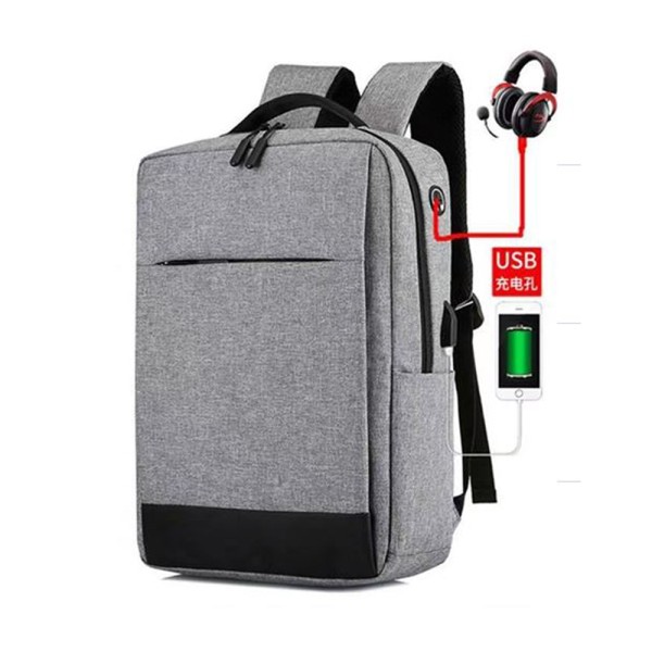 Раница за лаптоп No brand BP-04, 15.6", Сив - 45291