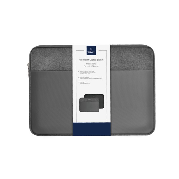 Чанта за лаптоп WiWu, 16", Сив - 45332