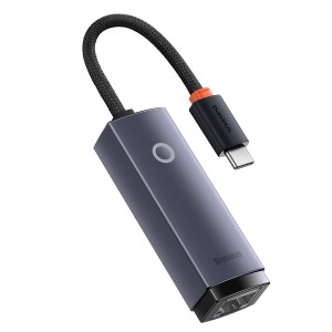 Мрежов адаптер Baseus Lite, Type-C към RJ45, 100Mbps, Сив - ..