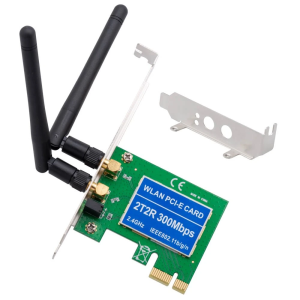 Безжичен мрежов адаптер No brand 2T2R, PCI-E x1, 300Mbps, 2...