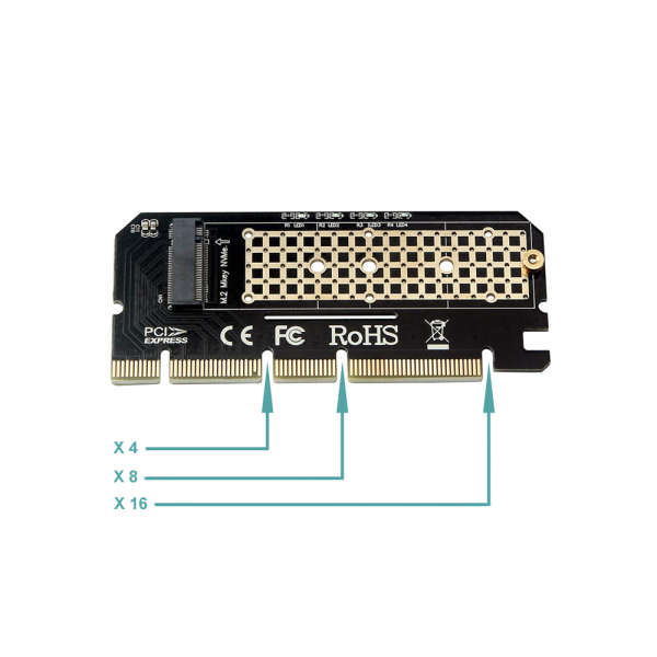 Контролер No brand, PCI-E x4/x8/x16 към M.2 NVMe SSD - 17759