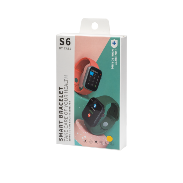 Смарт часовник No brand S6, 38mm, Bluetooth обаждания, IP67, Различни цветове