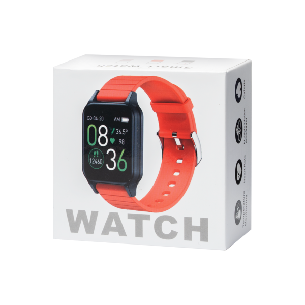 Смарт часовник No brand T96, 33mm, Bluetooth, IP67, Черен