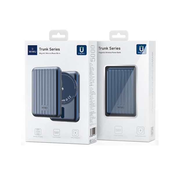 Преносима батерия WiWu PP02, 5000mAh, 20W, Qi, MagSafe, Различни цветове - 87082
