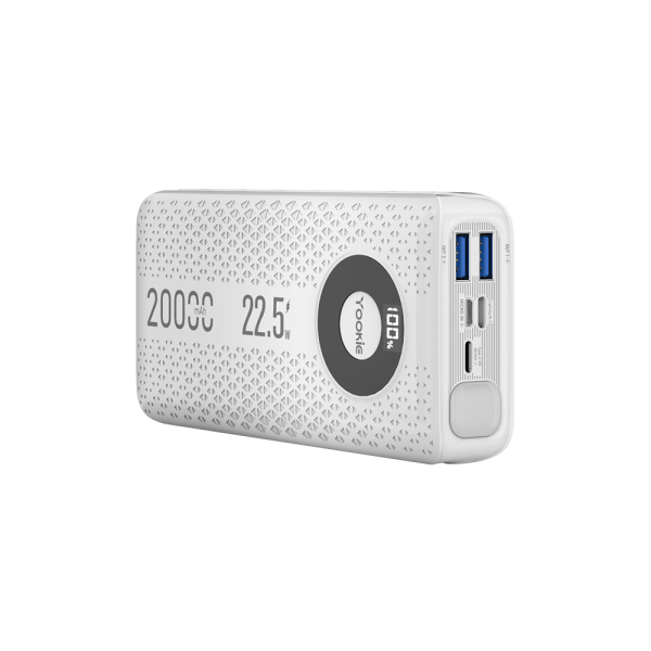 Преносима батерия Yookie YO12, 20000mAh, 22.5W, Бял - 87061