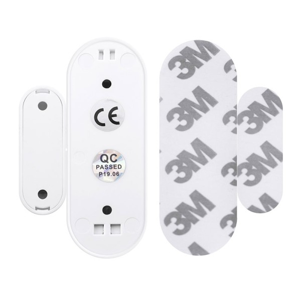 Смарт сензор No brand PST-WD002, За врата/прозорец, Wi-Fi, Tuya Smart, Бял - 91001