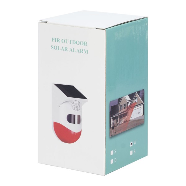 Смарт сирена No brand PST-CT80WR, PIR. Соларен, Wi-Fi, Tuya Smart, Бял - 91003