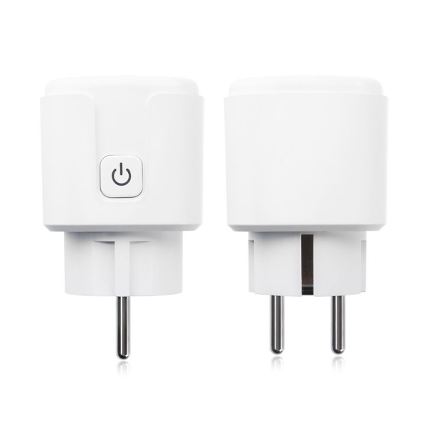Смарт контакт No brand PST-ZEU-003, Мониторинг, 220V, 16A, Wi-Fi, Tuya Smart, Бял - 91017