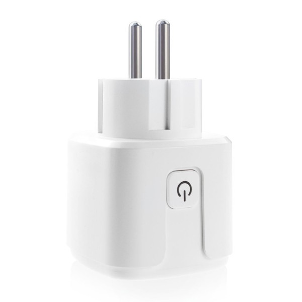 Смарт контакт No brand PST-ZEU-003, Мониторинг, 220V, 16A, Wi-Fi, Tuya Smart, Бял - 91017