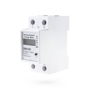 Смарт електромер No brand PST-ZMAi-90, За 35mm DIN, 220V, 60..