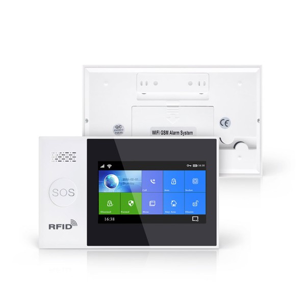Смарт алармена система No brand PST-WG107T, 8в1, GSM, Wi-Fi, Tuya Smart, Бял - 91015
