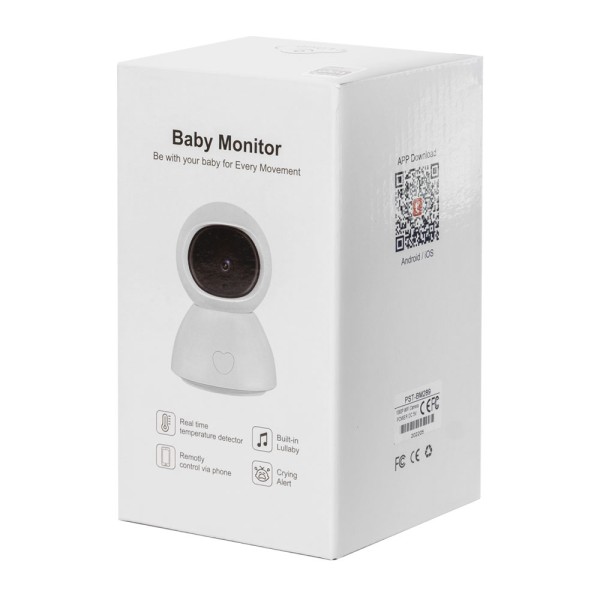Смарт охранителна камера No brand PST-BM289, Бебефон, 2.0Mp, Вътрешен монтаж, Wi-Fi, Tuya Smart
