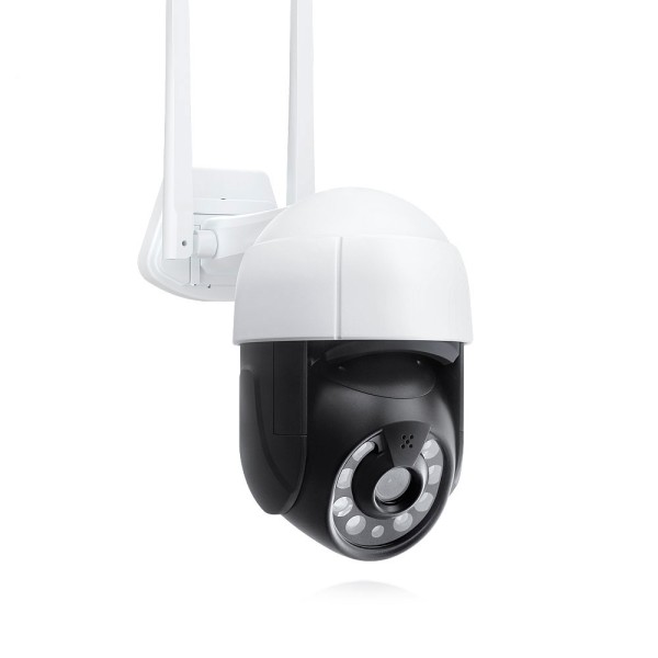 Смарт охранителна камера No brand PST-C18B-3MP, 3.0Mp, PTZ, Външен монтаж, Wi-Fi, Tuya Smart, Бял - 91027