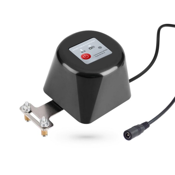 Смарт контролер No brand PST-FM400, За сферичен спирателен кран, Wi-Fi, Tuya Smart, Черен - 91007